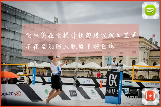 伦纳德在场提升快船进攻效率显著不在场则陷入联盟下游困境